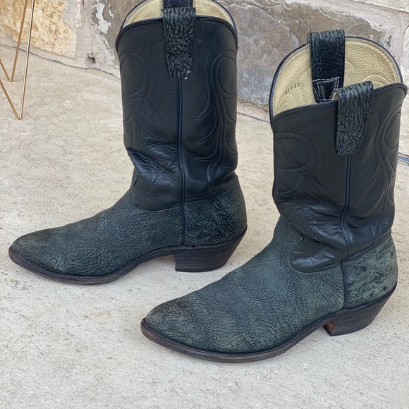 Stewart Boot Co. Vintage Sueded Bullhide 9.5 EE - Picture 4 of 8